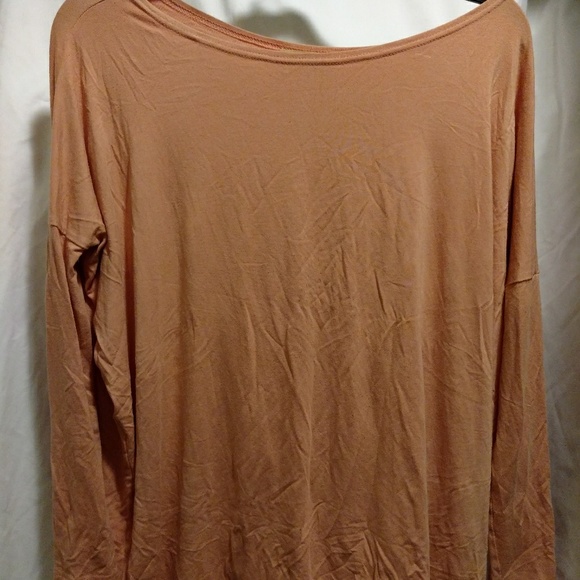 SOFT Piko peach long top - Picture 2 of 3
